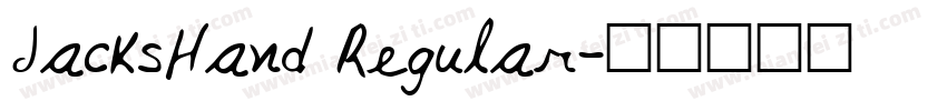 JacksHand Regular字体转换